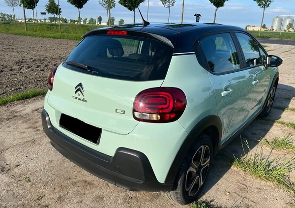 Citroen C3 cena 45900 przebieg: 57600, rok produkcji 2019 z Zduńska Wola małe 67